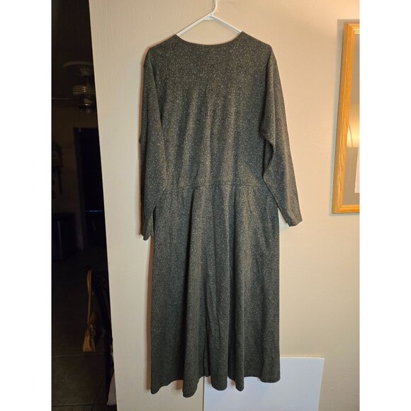 Land’s End Women’s Cotton Long Sleeve Dress With Pockets Classic Maxi Size XL - Picture 2 of 5